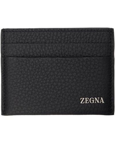 Zegna Black Simple Card Holder