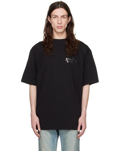 Balenciaga T-shirt Gaffer en coton - Noir