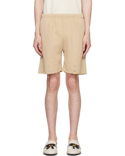 Les Tien Snap Front Shorts - Natural