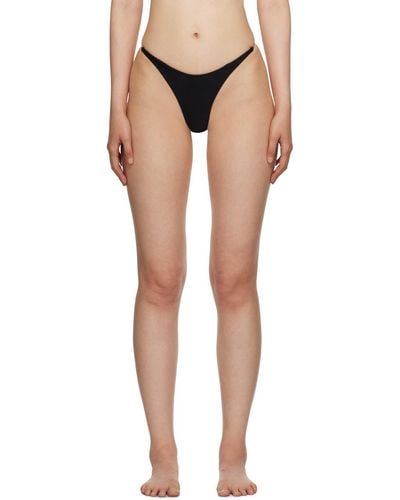 Mugler Black Star Bikini Bottoms