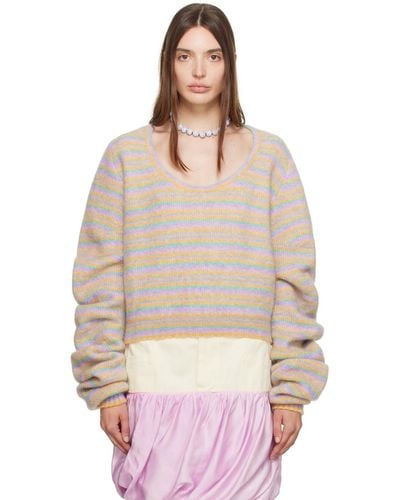 Kiko Kostadinov Multicolour Striped Curl Sweater