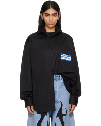 Vetements Chemise 'my name is' noire
