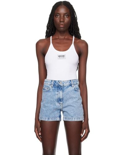 Moschino Jeans Patch Tank Top - Blue