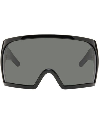 Rick Owens Black Kriester Sunglasses - Gray