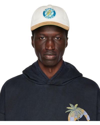Rhude Off-white & Tan Embroidered Cap - Blue
