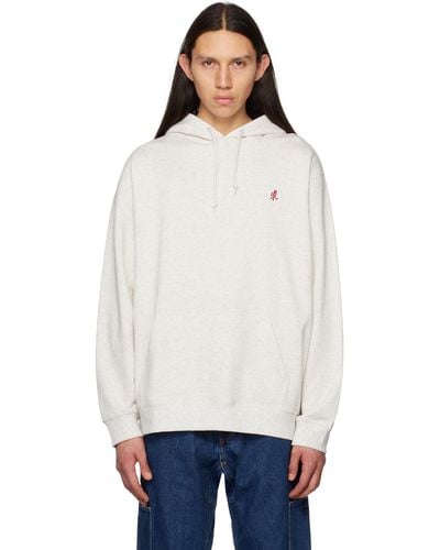 Gramicci Off-white Embroidered Hoodie - Black