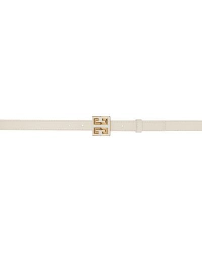 Givenchy White 4g Belt - Black