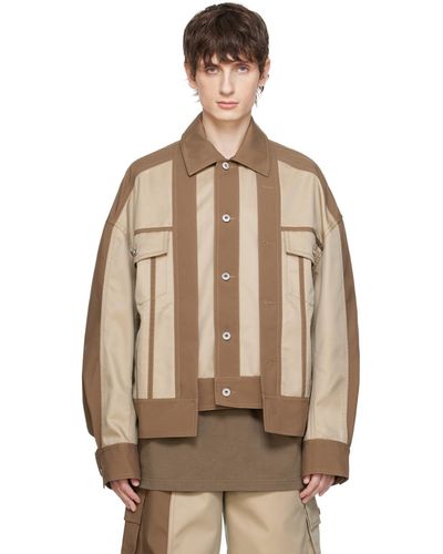 Feng Chen Wang Panelled Jacket - Brown