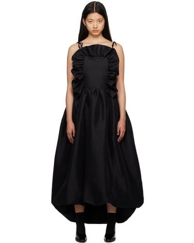 Kika Vargas Ramya Midi Dress - Black