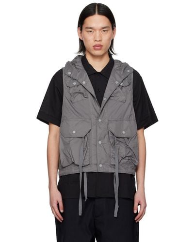 Engineered Garments Hooded Vest - Black