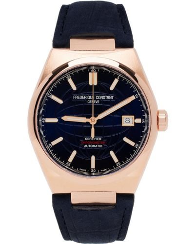 Frederique Constant Rose Highlife Cosc Automatic Watch - Blue