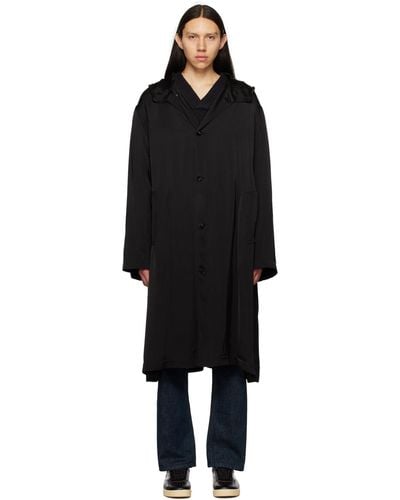 Jil Sander Black Hooded Coat