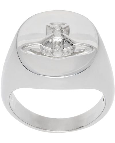 Vivienne Westwood Silver Seal Ring - Metallic