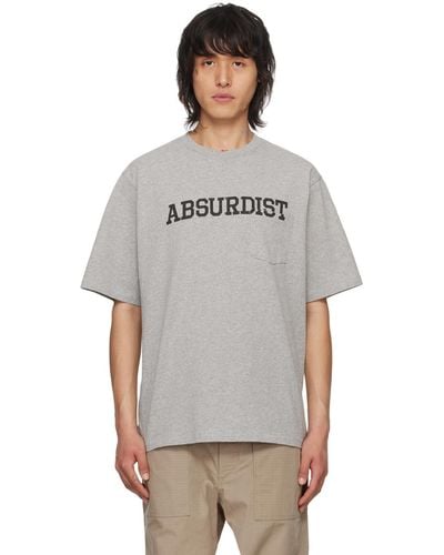 Engineered Garments Gray 'absurdist' T-shirt