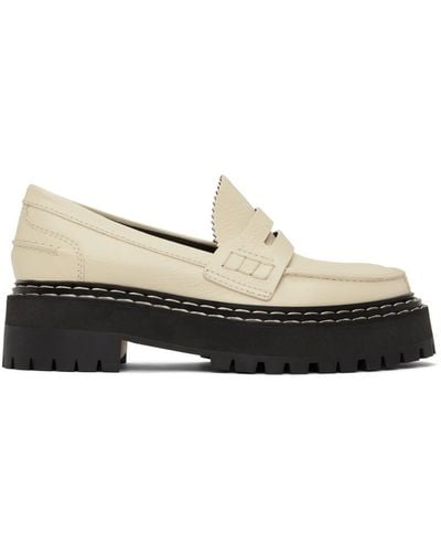 Proenza Schouler Off-white Lug Sole Platform Loafers - Black