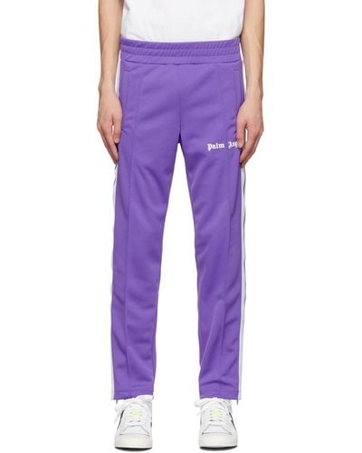 Palm Angels Pantalon de survêtement mauve en jersey technique - Violet