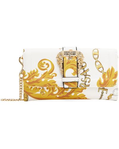 Versace White & Gold Chain Couture Couture1 Bag - Black