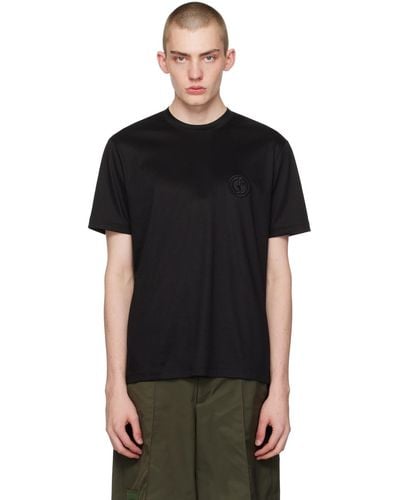 Giorgio Armani Embroide T-shirt - Black