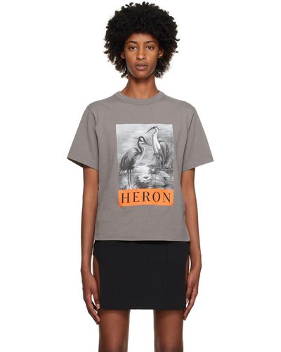 Heron Preston T-shirt 'heron' gris - Noir