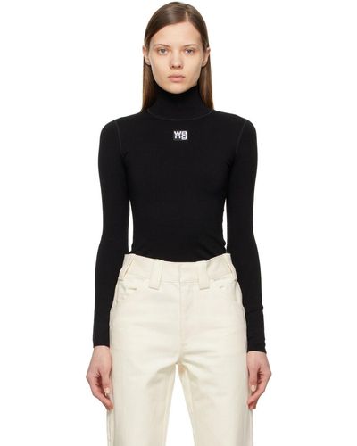T By Alexander Wang Turtleneck Pullover - Black