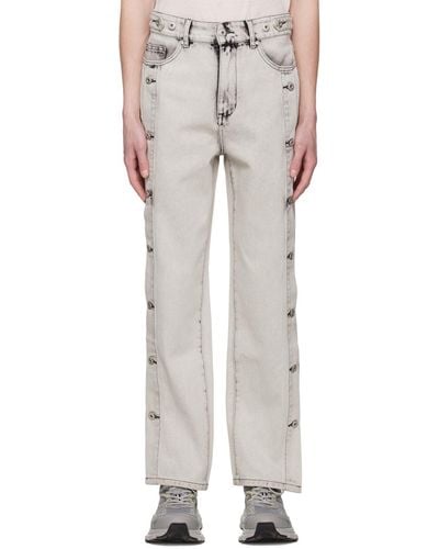 Feng Chen Wang Side Release Jeans - White