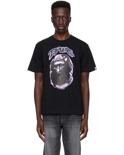 A Bathing Ape Ape Head Graffiti T-shirt - Black