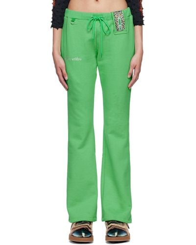 Doublet Mobile Phone Lounge Pants - Green