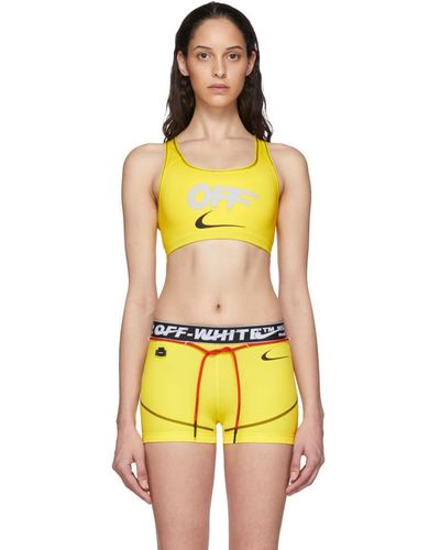 Nike X Off-white Nrg Ru Pro Classic Sports Bra - Yellow