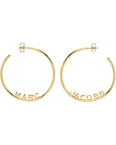 Marc Jacobs 'the Monogram Hoops' Earrings - Black