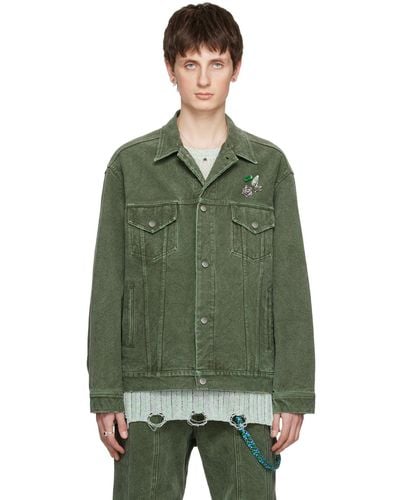 Song For The Mute Oversized Worker Jacket - Green