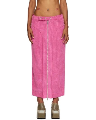 Eckhaus Latta Panelled Maxi Skirt - Pink