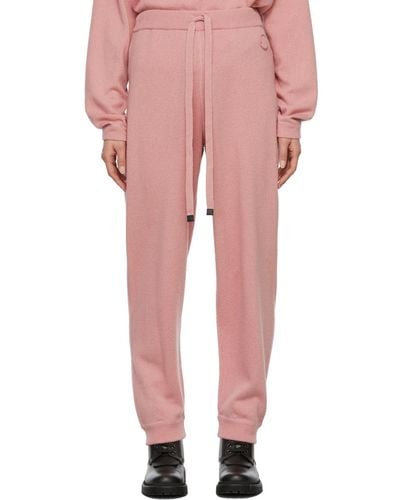 Moncler Pink Wool & Cashmere Lounge Trousers