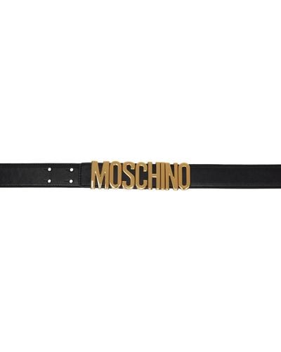 Moschino Black Logo Belt