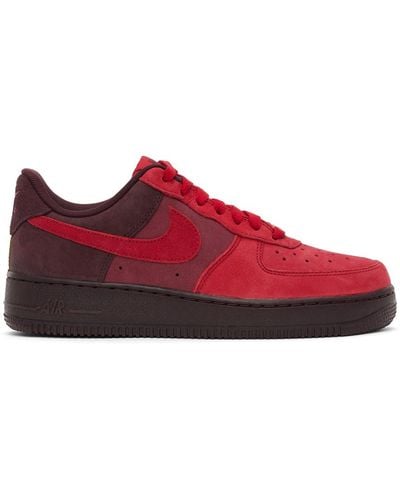 Nike Red Air Force 1 '07 Layers Of Love Sneakers