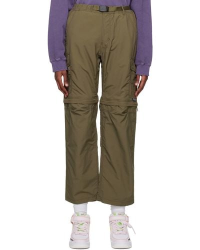 Gramicci Khaki Convertible Trousers - Green