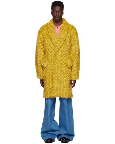 Situationist Shawl Collar Coat - Yellow