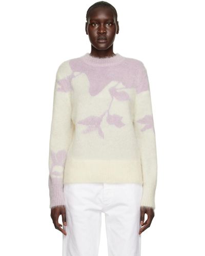 Erdem Purple & Off-white Salma Sweater - Multicolor