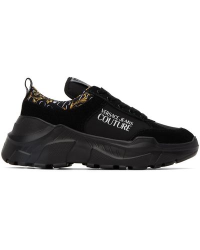 Versace Speedtrack Logo Couture Low-top Trainers - Black