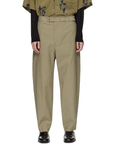 Lemaire Belted Trousers - Green