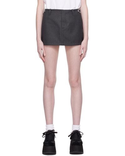Marc Jacobs Grey 'the Pushlock' Miniskirt - Black