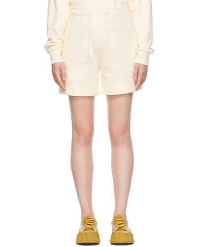 Victoria Beckham Off-white Drawstring Shorts - Multicolor