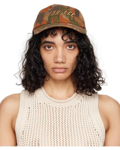 Dion Lee Taupe Frayed Camo Cap - Multicolour