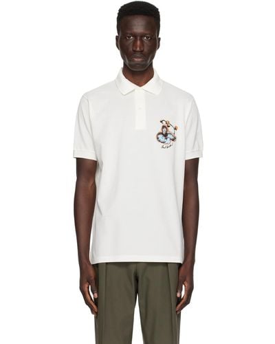 Paul Smith Off-white Orchid Polo - Black