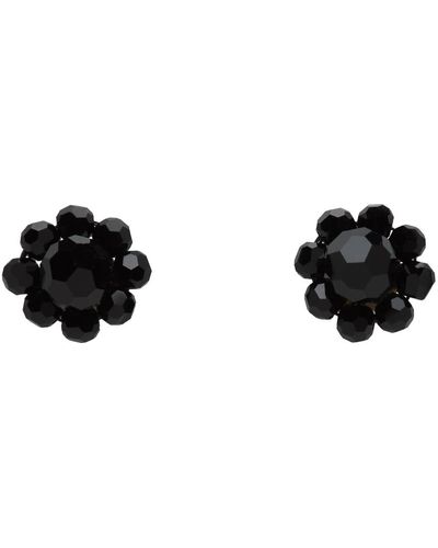 Simone Rocha Mini Daisy Stud Earrings - Black