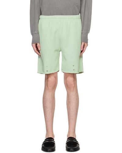 Les Tien Snap Front Shorts - Green