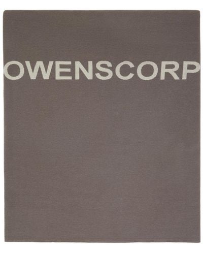 Rick Owens Off- Subhuman Blanket Scarf - Grey