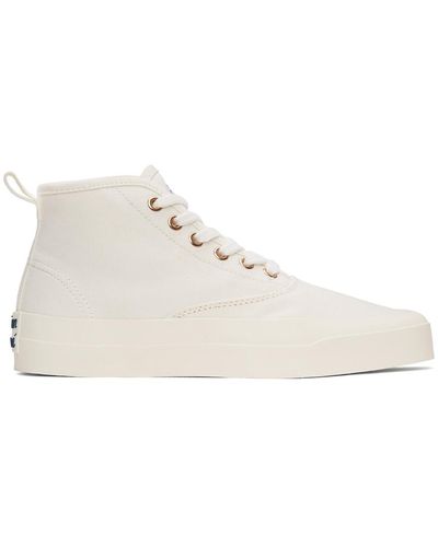 Maison Kitsuné Canvas High-top Sneakers - White