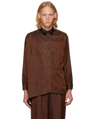 Rito Structure Reversible Shirt - Brown