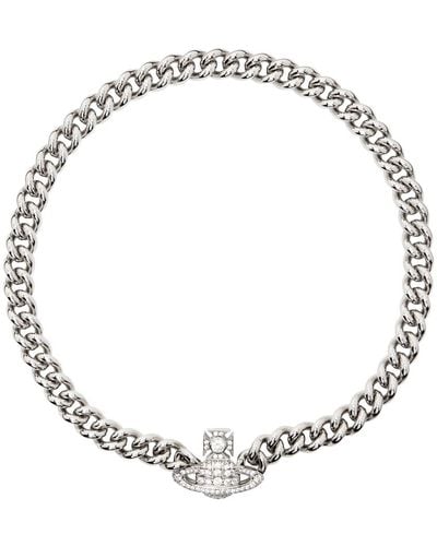 Vivienne Westwood Silver Graziella Small Choker Necklace - Metallic