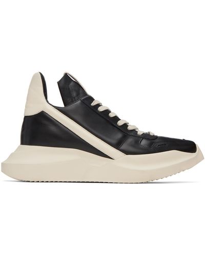 Rick Owens Leather Geth Runner Trainers - Black